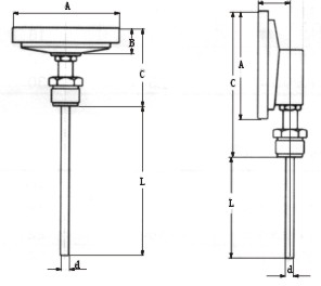 雙金屬溫度計軸向、徑向型